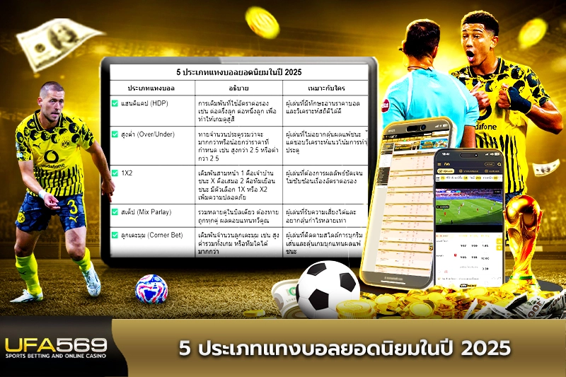 5 ประเภทแทงบอลยอดนิยมในปี 2025