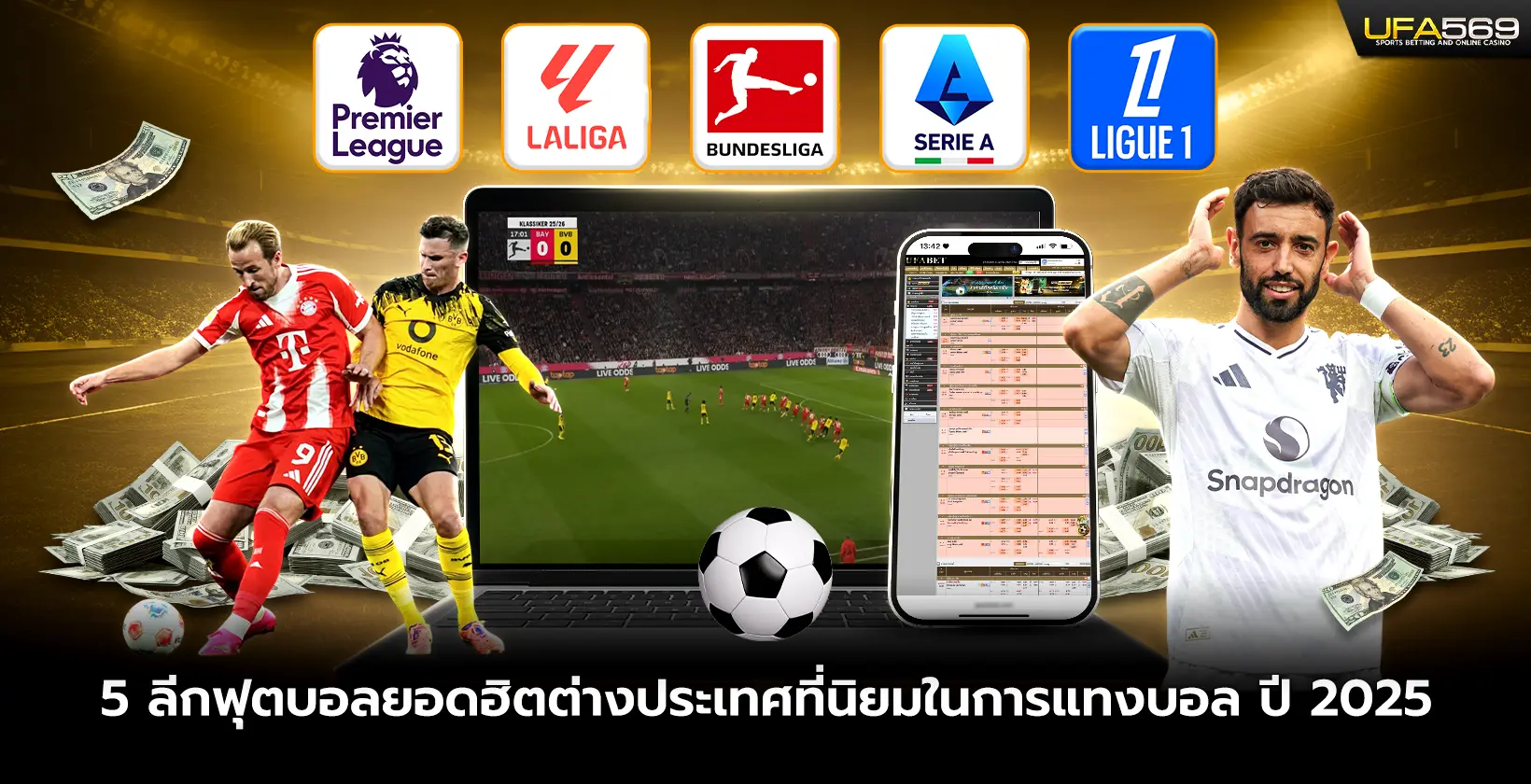 ลีกฟุตบอลยอดฮิตต่างประเทศที่นิยมในการแทงบอล